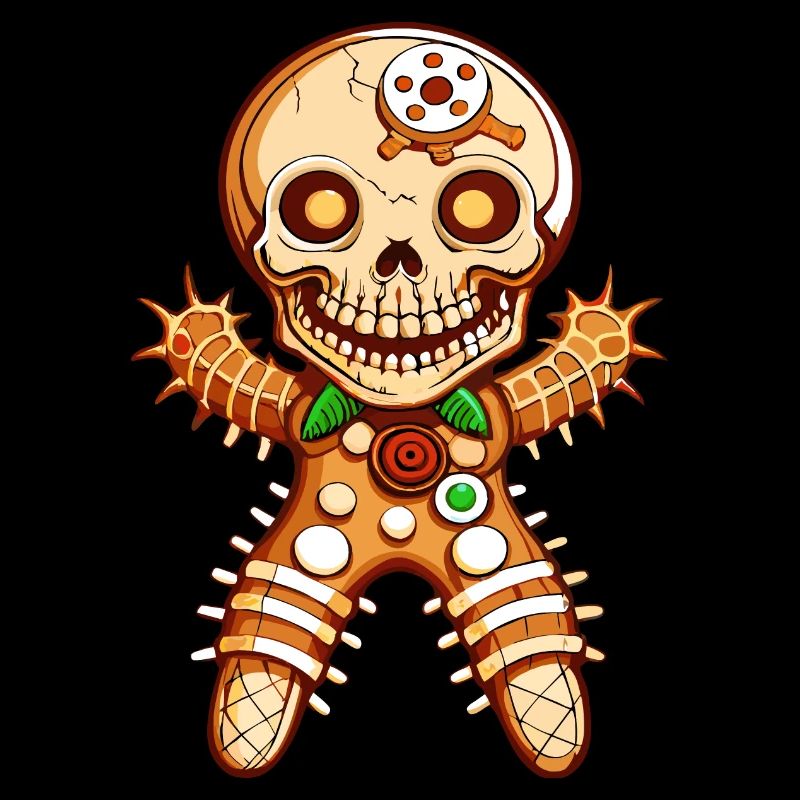 Gingerbreadman Skull / Skull Gingerbread FS0114