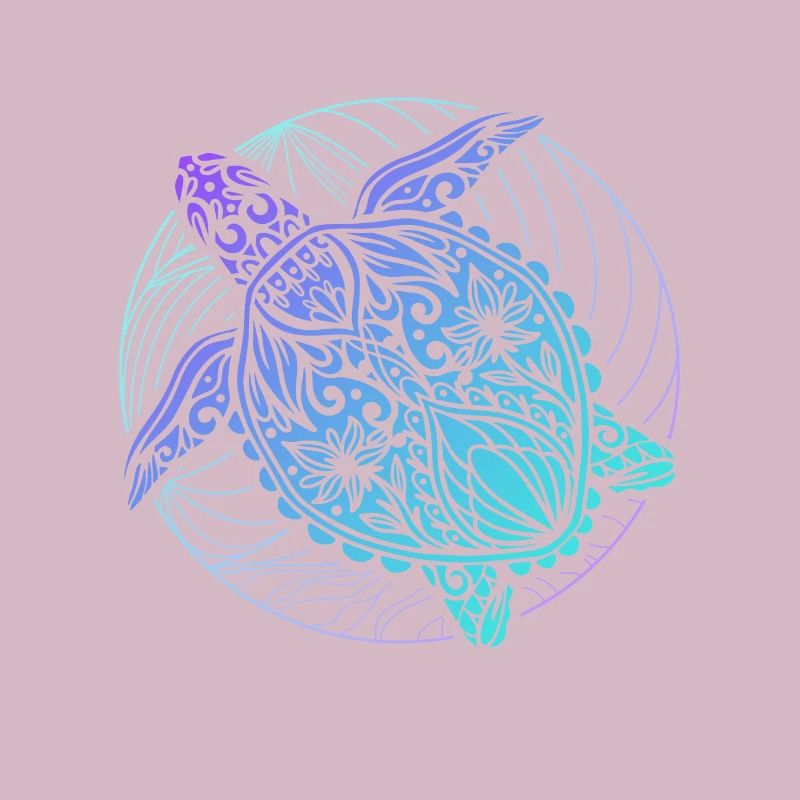 Turtles Mandala Diver Surfer