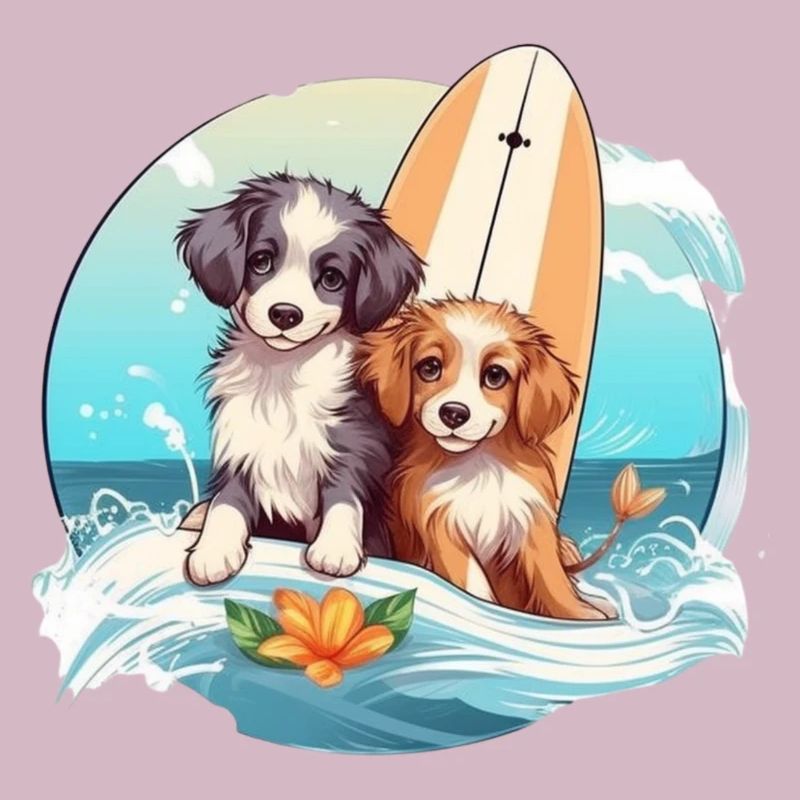 Zwei Surfhunde