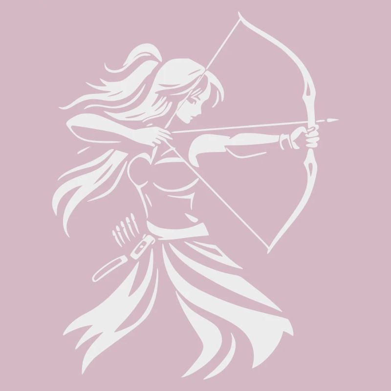 Silhouette d’archer avec arc