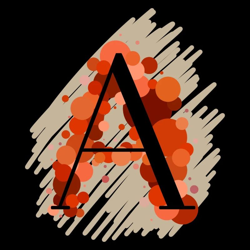 Buchstabe A - rot orange