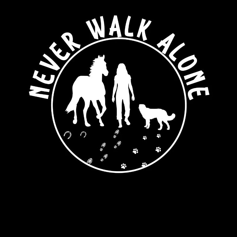 Ne jamais marcher seul chien cavalier cavalier