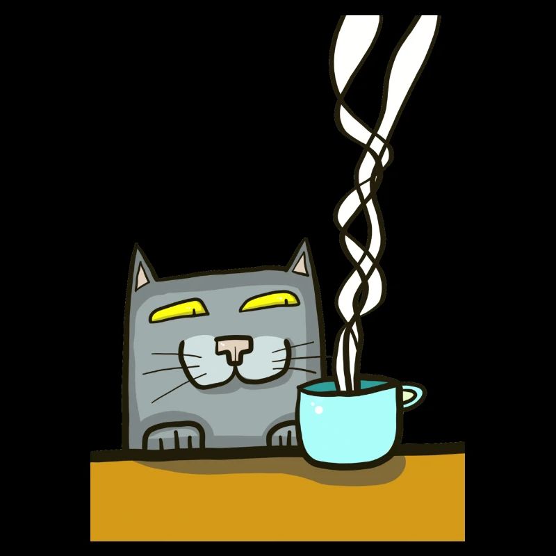 Katze mit Kaffee
