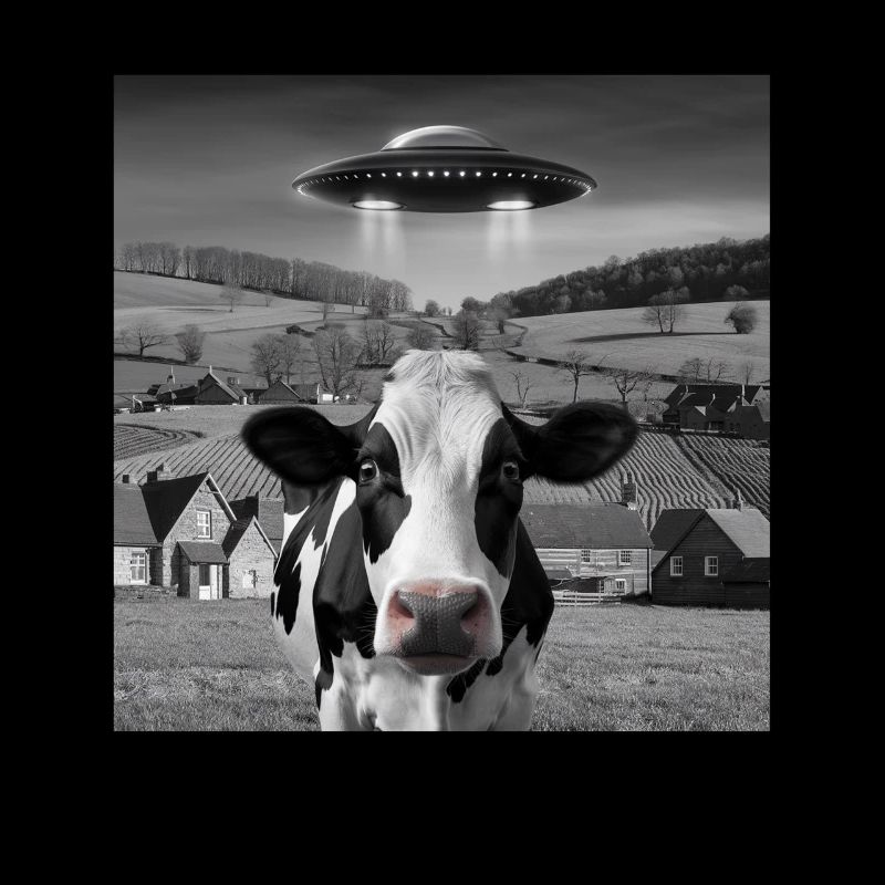Alien-Begegnung Kuh Selfie