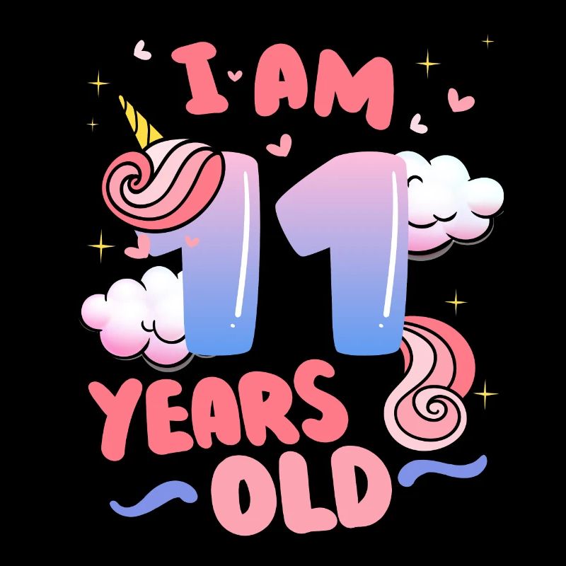 I am 11 years old | Unicorn theme | 11.
