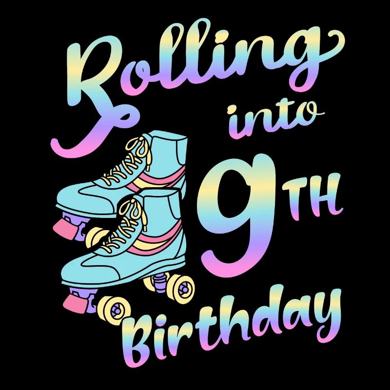 Rolling Into 9th Birthday Quad Skater