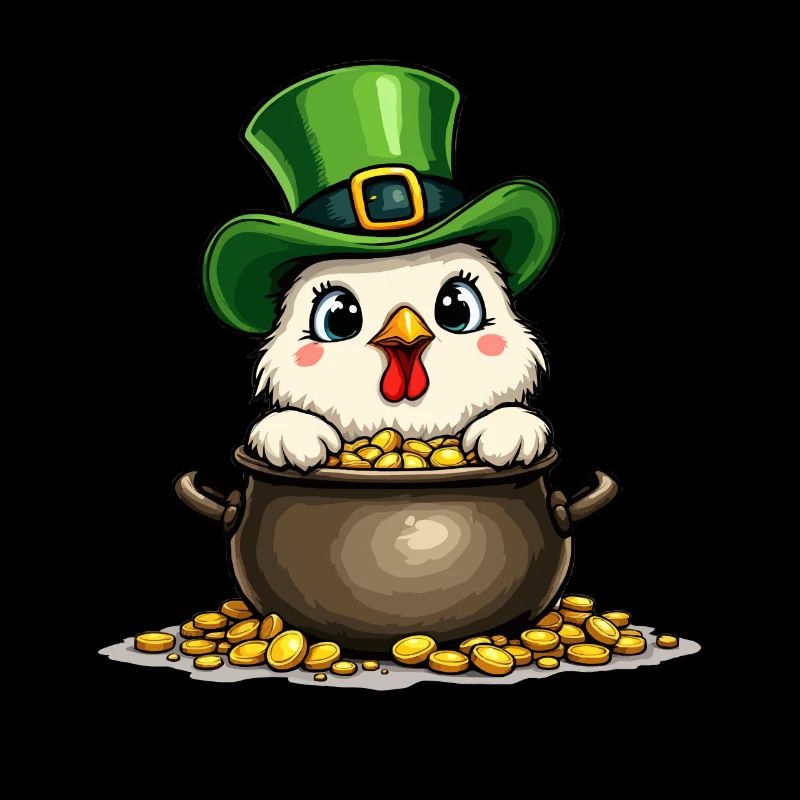 Chicken St. Patrick's Day Outfit Chickens