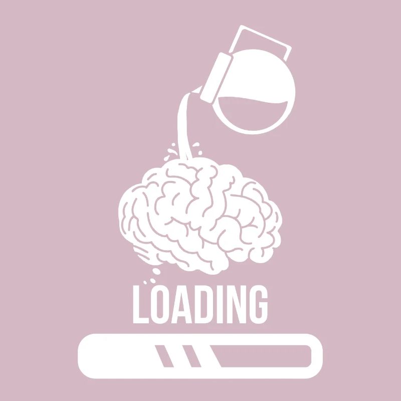 Coffee drinker coffee loading brain