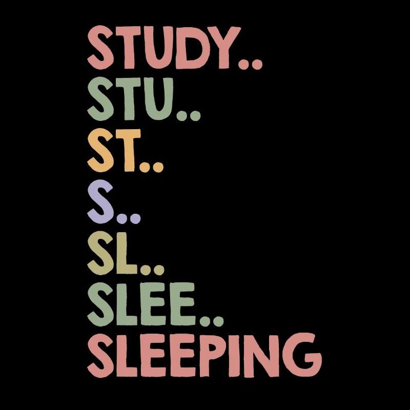 Funny college student study