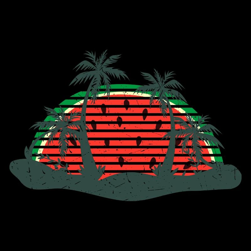 Coucher de soleil d’été de pastèque