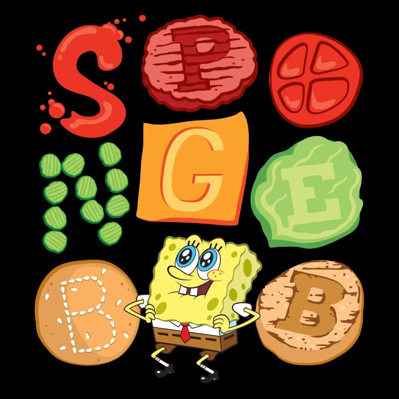 Spongebob Squarepants Burger Ingredients Design