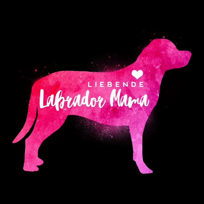Liebende Labrador Mama
