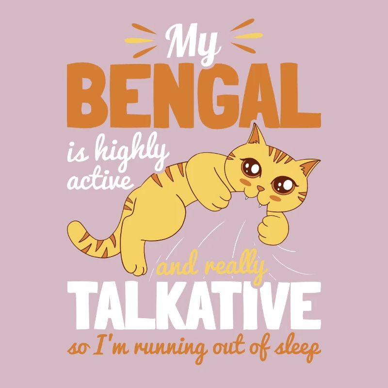 Mon Bengal Bavard Très Active Courir Pas de sommeil
