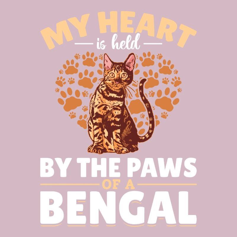 Herz Gehört Bengal Katze Geschenk Samtpfote