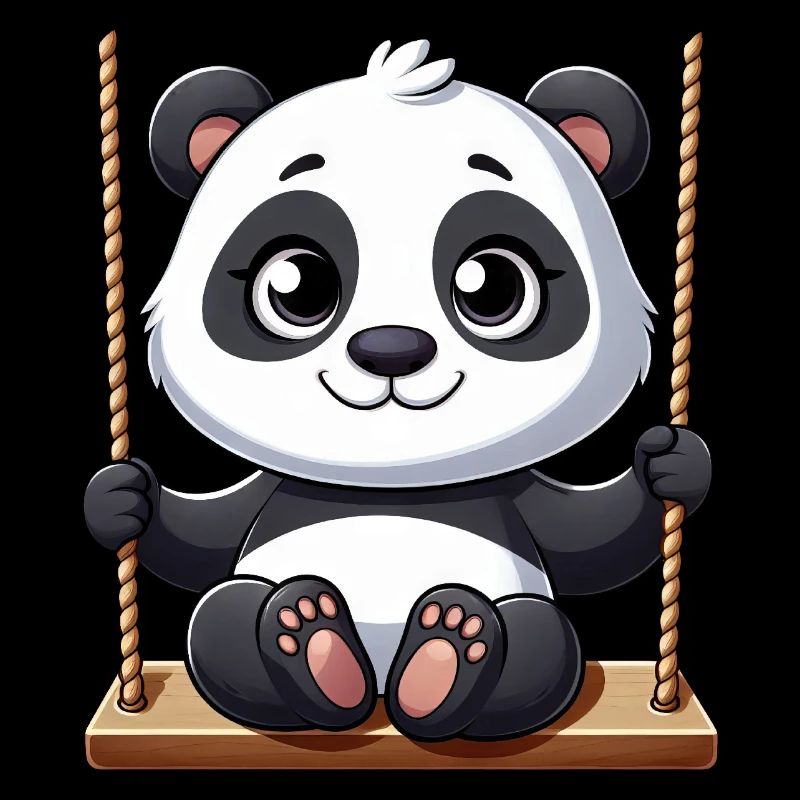 Panda on Swing Playground Adventure
