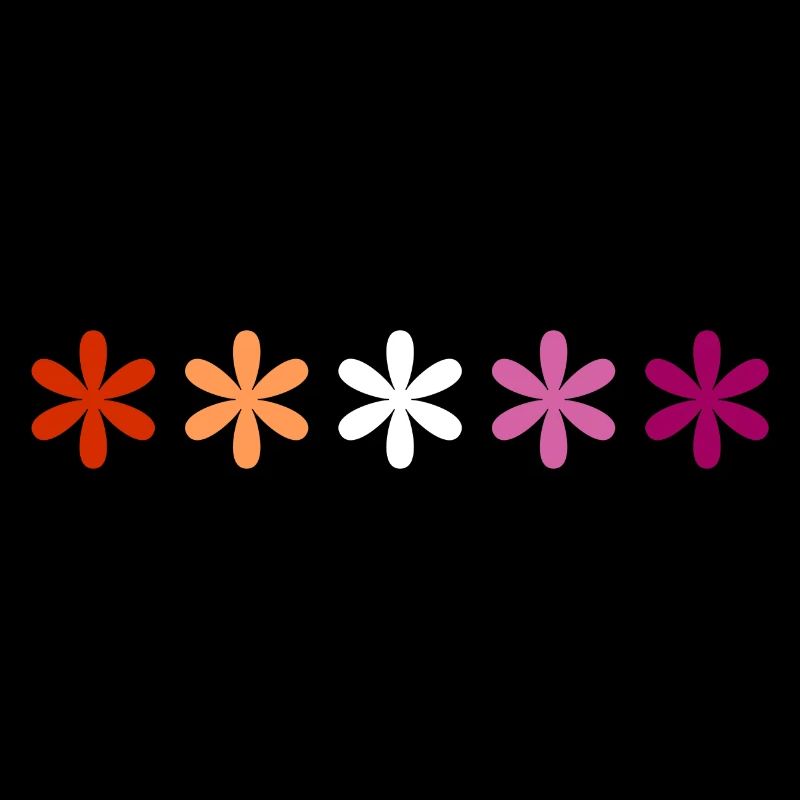 Subtle Lesbian Pride flowers