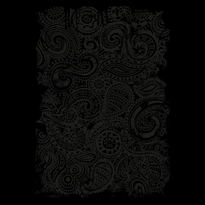 Paisley doodle noir