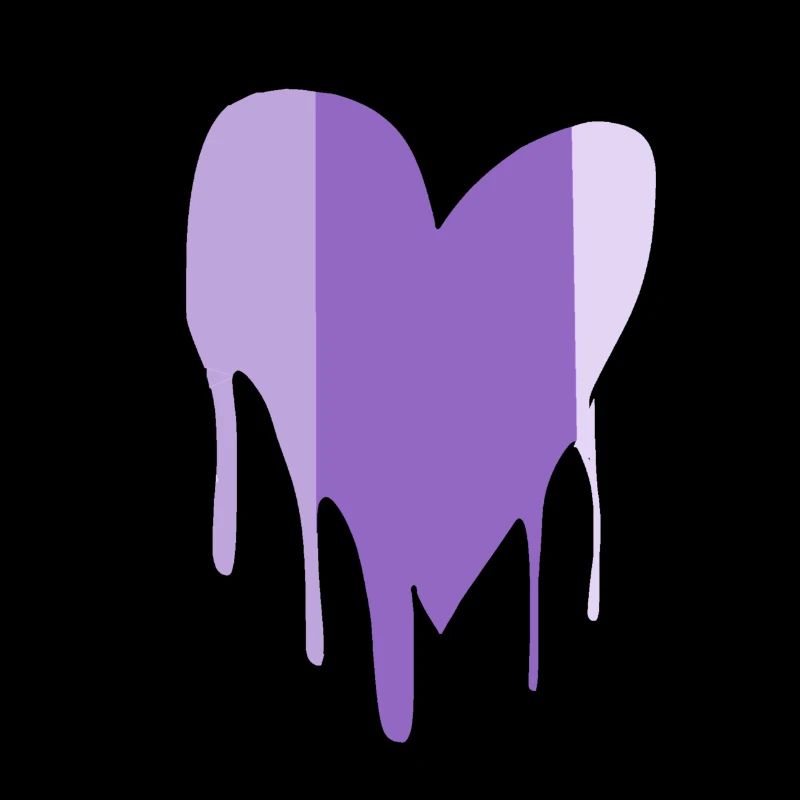 symbole cœur amour flèche violet