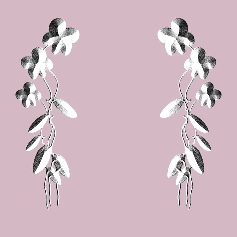 graue blumen blüten muster silber parallel