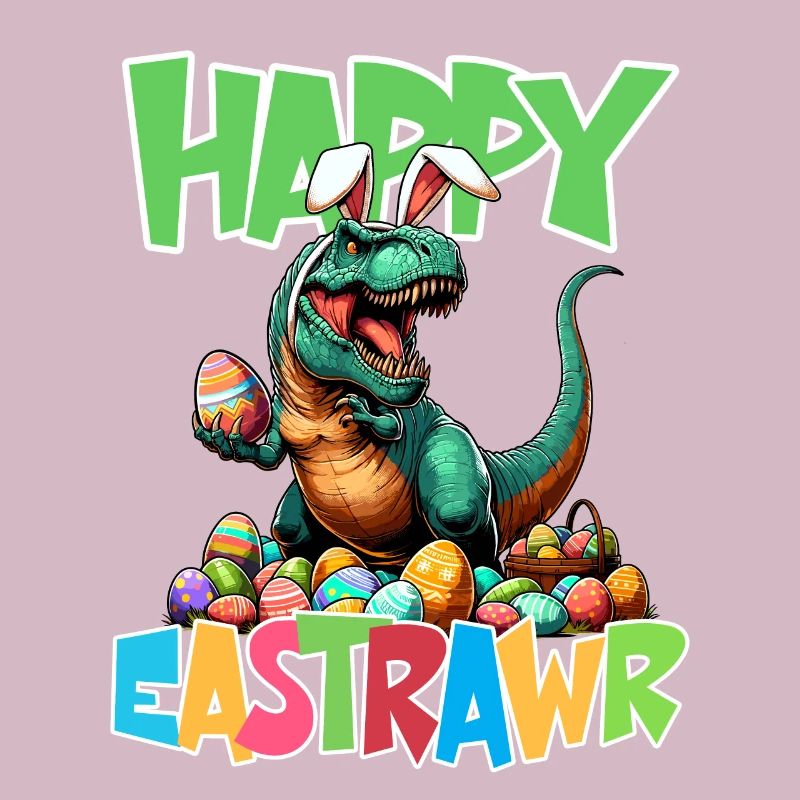 Dinosaur Trex Boys Easter Basket Easter Bunny Merry