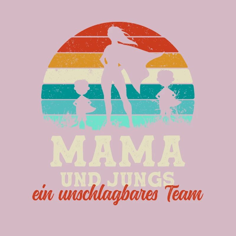 Team Super Mama Zwei Söhne Jungs Muttertag Kinder