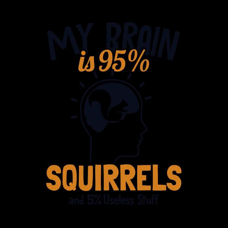 My Brain is 95% Squirrels Grauhörnchen Squirrel
