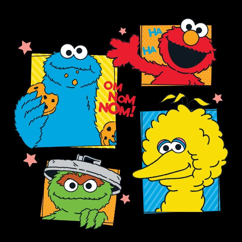 Sesamstraße Cookie, Bibo,Elmo, Oscar