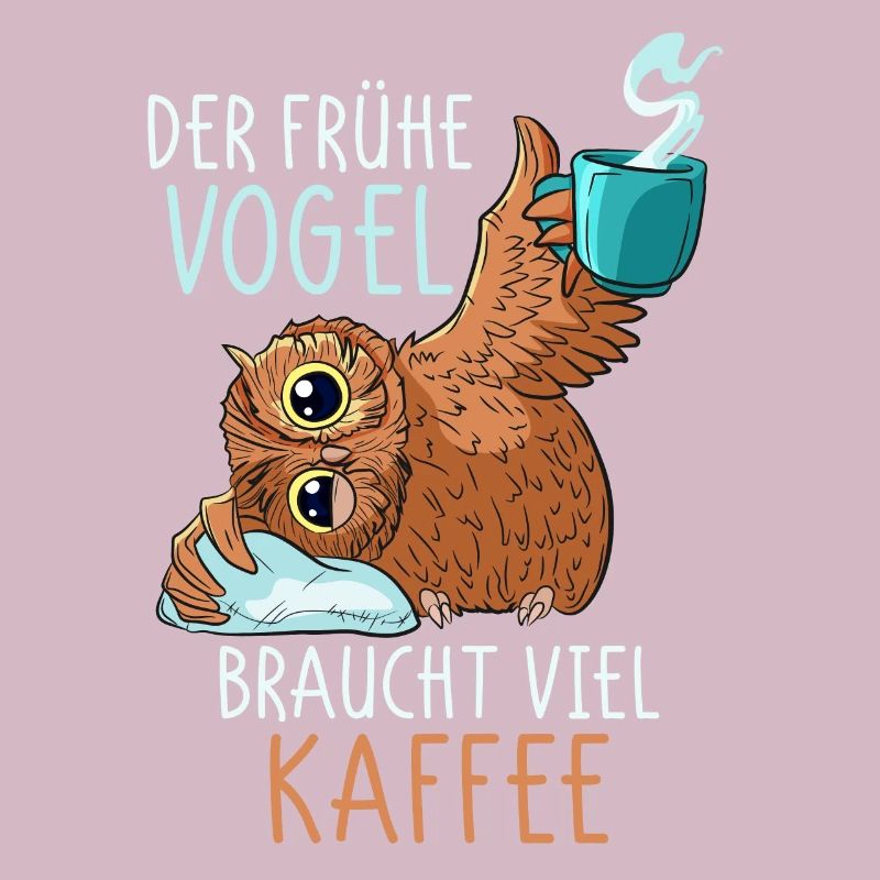 Kaffee Eule Kaffeetrinker Koffein lustiger Spruch