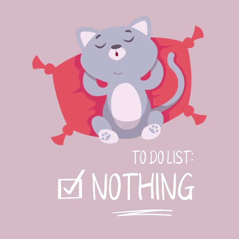 To Do List Nothing Cat Sleeping Shirt