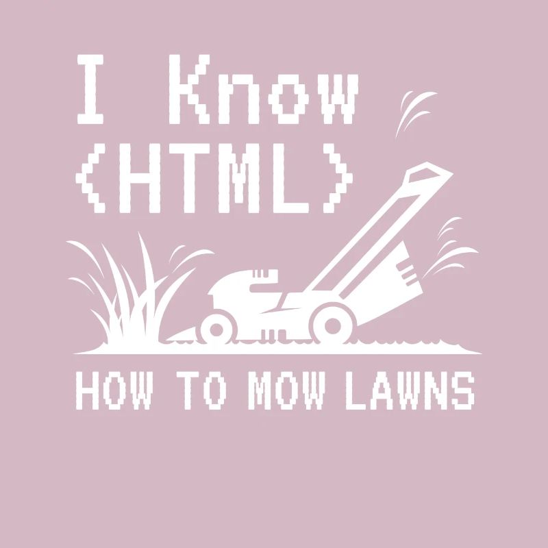 I Know HTML Rasenmäher Garten