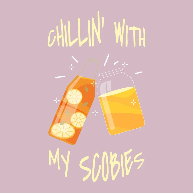 Chillin ́ avec mon thé Kombucha Scobies