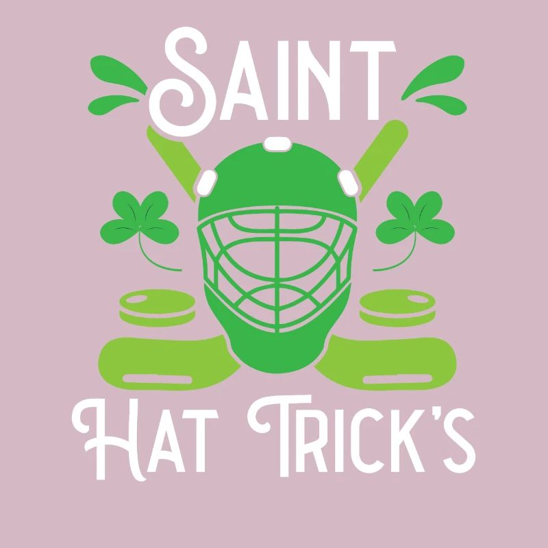 Saint Hat Trick's Hockey Player St. Patrick's Day