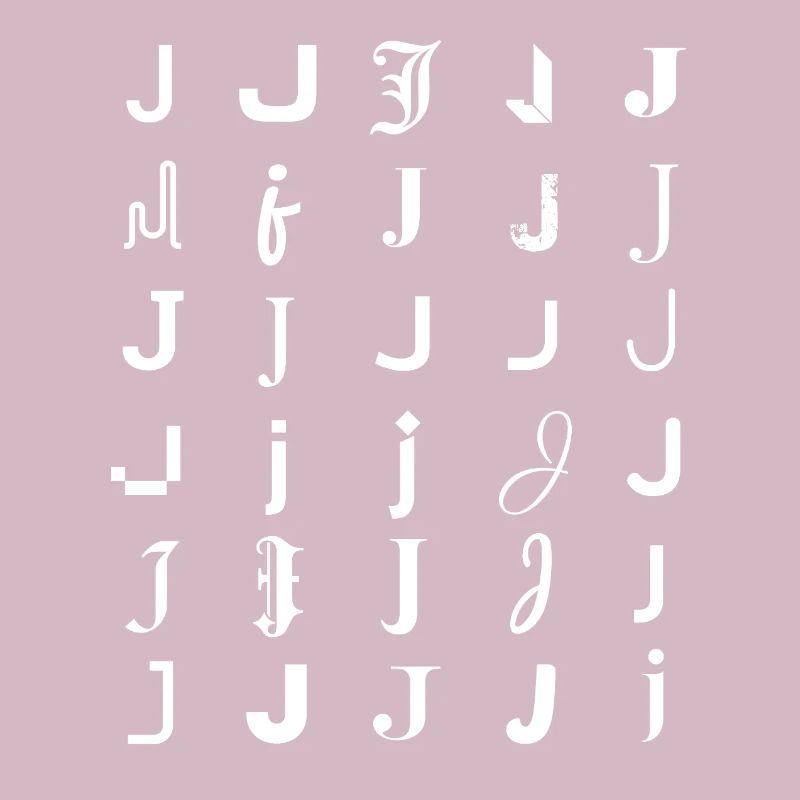 Ornate J Monogram Print