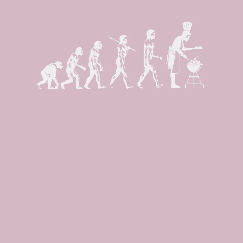 Evolution grillen Fleisch Witz Spaß Mann Geschenk