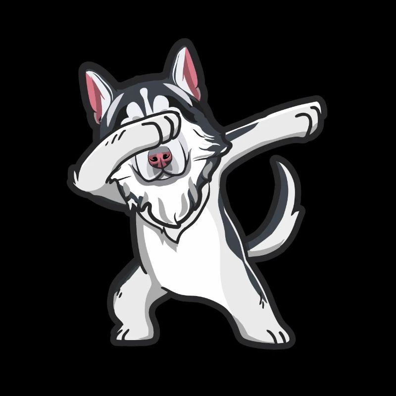 Husky dabbing