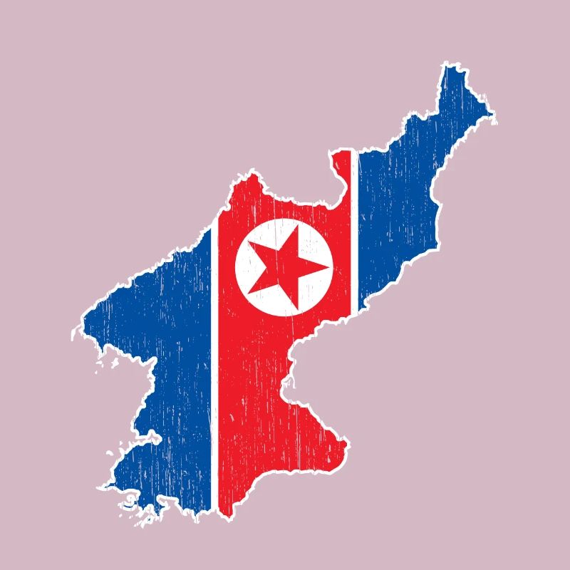 Corée du Nord Corée du Sud Drapeau Corée Asie