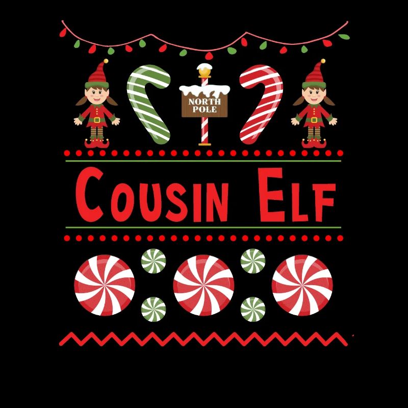 Cousin Elf Hässlicher Pullover Weihnachtselfen Design