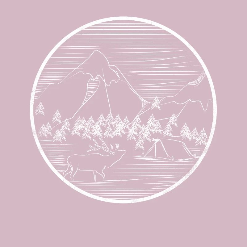 Camping Landscape Gift Camping Deer Wilderness
