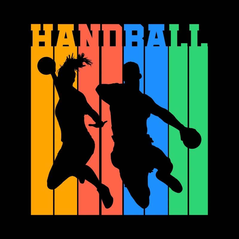 Handball saut de lancer rétro cadeau