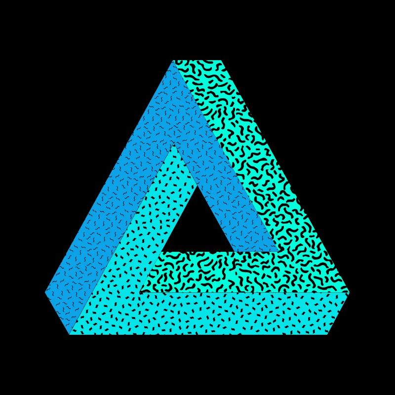 Memphis design geometry gift idea nerd triangle