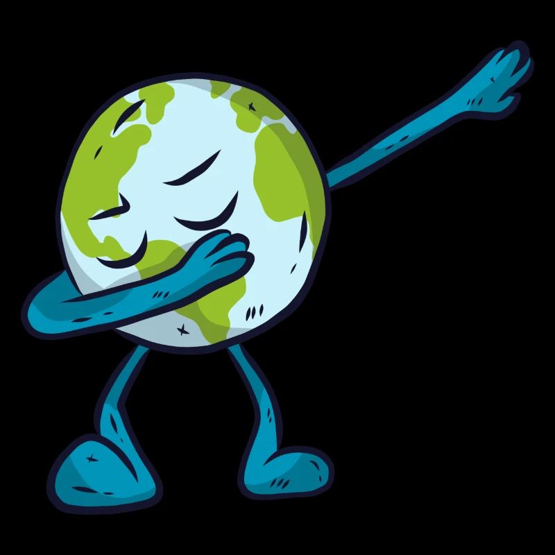 Dabbing Earth Tag der Erde