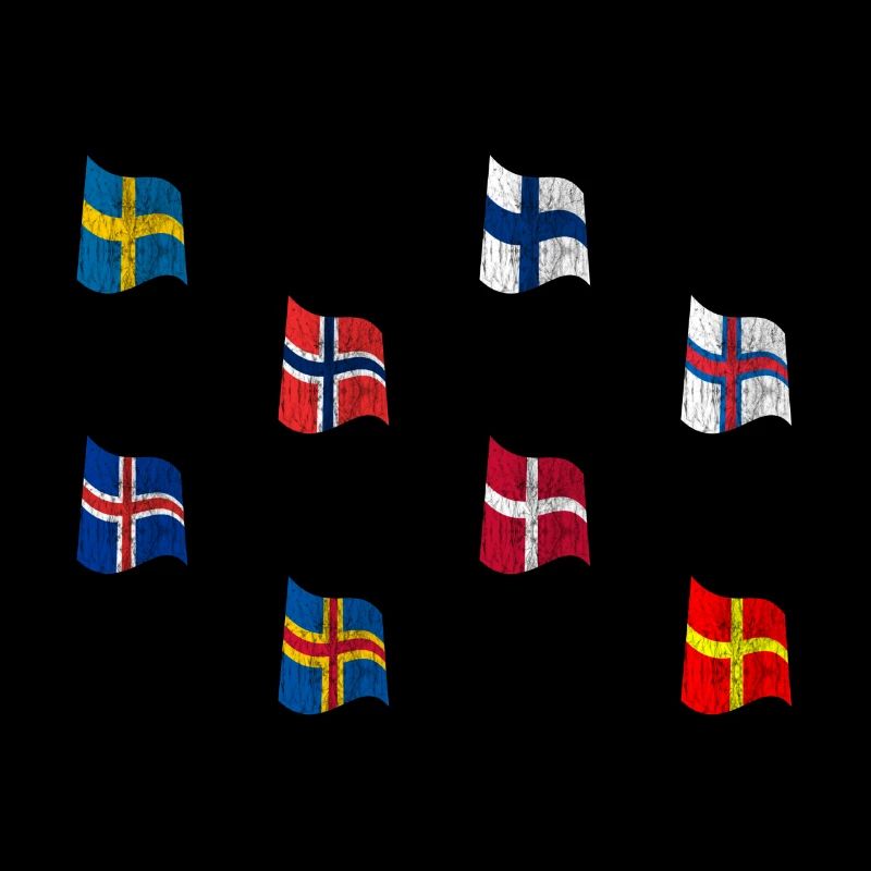 Drapeaux Scandinaves
