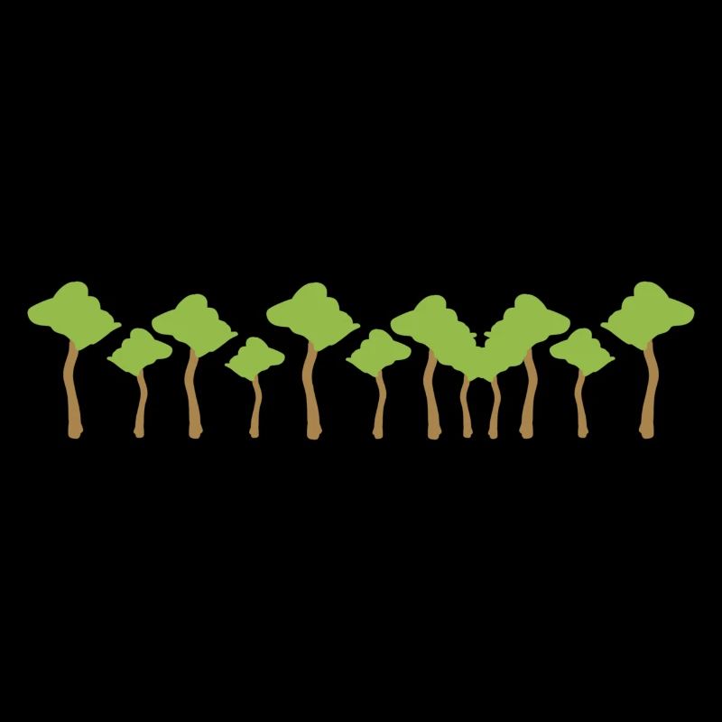 Trees Line Nature Forest Stroke