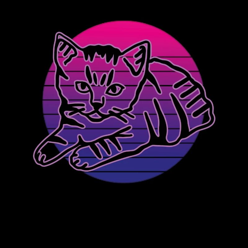 Chat graphique Retro Cat pour les propriétaires de chats