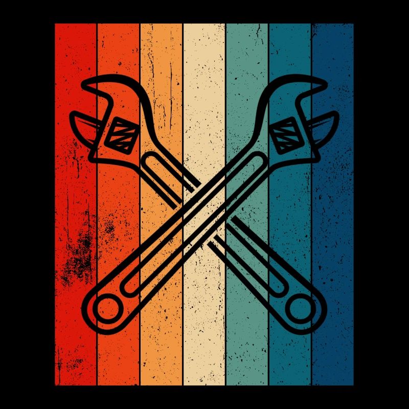 Retro Plumber Pipe Wrench