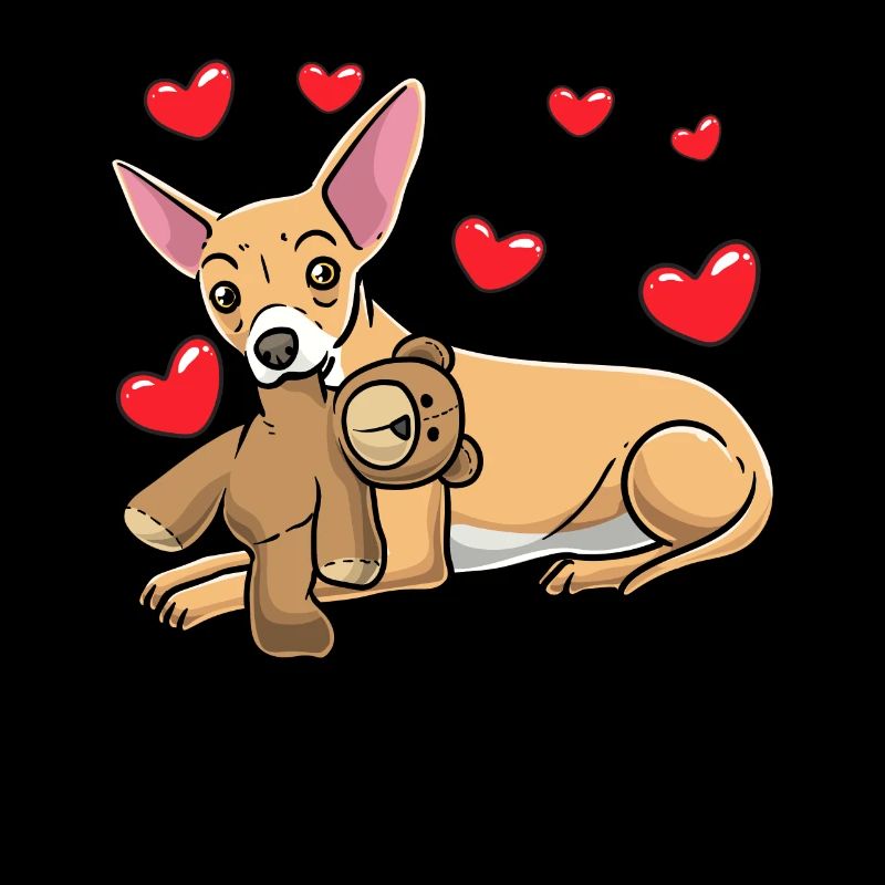 Chiweenie Hund Mit Kuscheltier