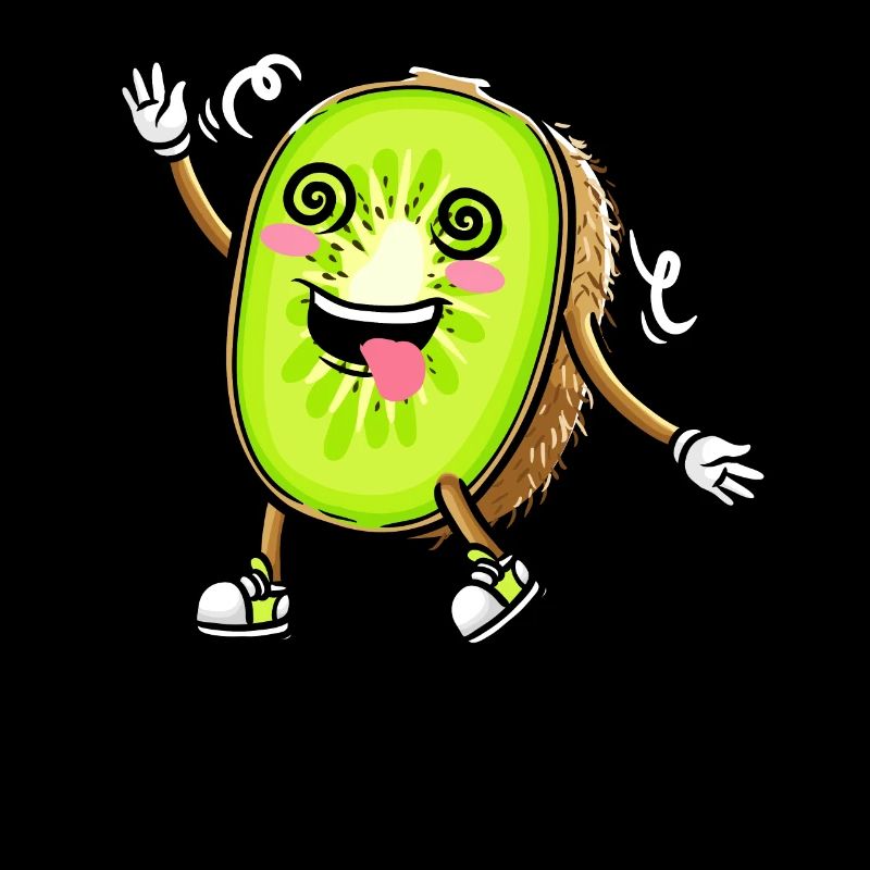 Kiwi Fruit Kawaii Emoticon