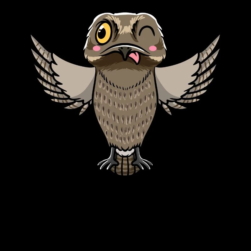 Tagschläfer Vogel Kawaii Emoticon