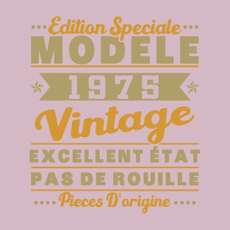 1975 module Vintage Anniversaire Rétro