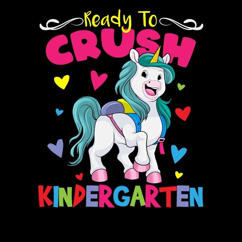Ready To Crush Kindergarten Pre-K School Unicorn
